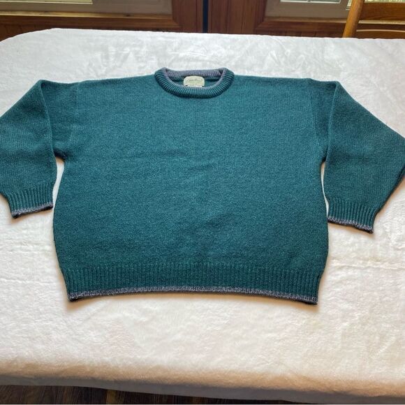 Eddie Bauer Vintage Wool Blend Crew Neck Sweater Size Large - Picture 1 of 10